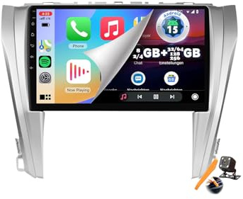HYMLMY Autoradio Android 15.0 Radio per Camry 2015-2017 Navigazione GPS Satellitare 10'' Touchscreen Lettore DVD Multimediale Video Ricevitore FM BT con Carplay 4G 5G WiFi DSP SWC, M6 Pro2