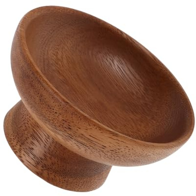 JOINPAYA Plateau à Bijoux en Bois de Noyer 10,6 X 10,6 X 5,7 Cm sur Pied, Organisateur de Bureau pour Clés, Bijoux et Accessoires, Vide- Élégant pour Maison et Rangement Quotidien