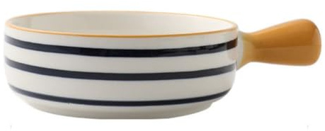 VILLCASE Ciotola da Forno in Ceramica con Manico, Scodella Rotonda Multiuso per Cucina e Servire Cibo e Riso, per Insalate e Dessert