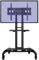 Invision TV Stand on Wheels for 32-75 Inch Screens | Anti Tip & Ultra Stable Mobile TV Floor Trolley Cart | Height Adjustable | Heavy Duty Non Marking Castors | upto 45.5kg Max VESA 600x400mm GT1200