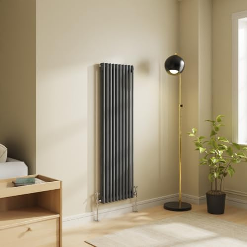 NRG - Radiatore tradizionale per bagno, 1500 mm, in ghisa, colore: Antracite