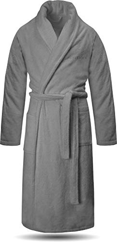 normani 100% Baumwoll Bademantel Saunamantel zweifarbig und einfarbig mit und ohne Kapuze für Damen und Herren (Gr. XS - 4XL)