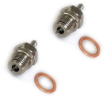 DEVMO 2 Pack Heavy Duty Hot (OS #7 Equivalent) Spark Nitro Glow Plug N3 Compatible with RC Products