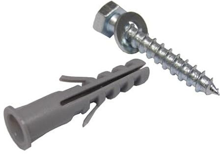 Auline M8 x 60mm Masonry Wall Fixing Kit with Bolt Plug Washer for TV Wall Bracket Installation (8)