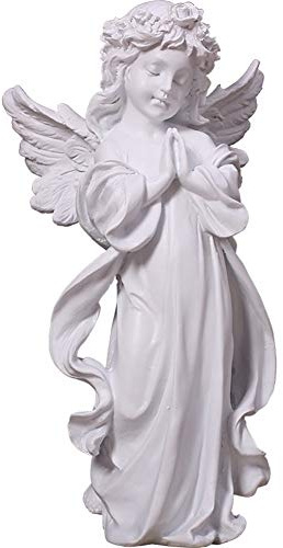 YTOOZ Statue d'extérieur Sculpture de Jardin Sculpture de Personnage Décoration, Résine Fille Sculpture Bureau Petite décoration Décoration Ange Fleur Fée Ange Statue Cadeau