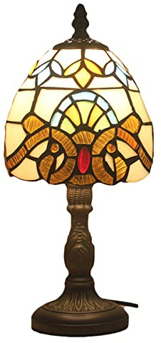 GAUUA Tiffany Lámpara De Mesa De Estilo Barroco Tiffany Creative European Mediterranean Dormitorio Lámparas De Decoración De Iluminación De Noche