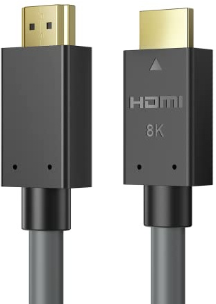 Ablink 8K Cavo HDMI 5m, Certificato HDMI 2.1 ad Alta Velocità 48Gbps Cavi,8k@60,4K@240Hz /144Hz/120Hz, eARC HDR10+ HDCP 2.2 e 2.3,3D, Compatibile con Apple TV Monitor,PS5/4 Xbox,Roku hdku blue -ray
