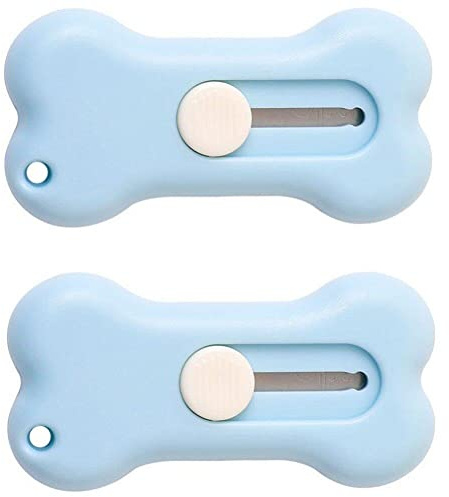 Fopytu Mini Utilitaire Couteau Mignon Cutter De Cutter Rétractable Ouvreur D'ouvreur Portable Ou Outils De Coupe en Papier Outil De Coupe De Bureau