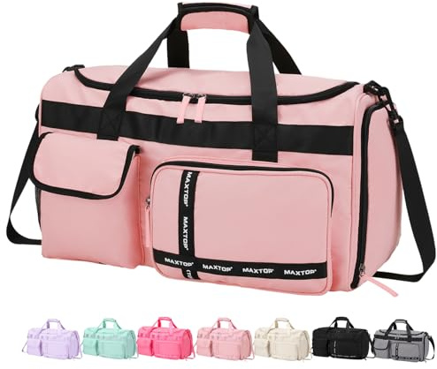 MAXTOP Travel Duffle Bag for Women Carry On Tote Weekender Overnight Bag Large Capacity Duffel Bag with Shoe Compartment,Gym Tote Bag with Dry and Wet Separation