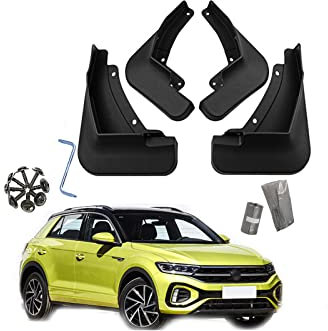 Parafango, for 2018-2023 VW T-ROC modellato personalizzato paraspruzzi anteriori e posteriori paraspruzzi paraspruzzi kit 4 pezzi, invia 1 rotolo di sacchetto della spazzatura for auto, 2023 (Colore :