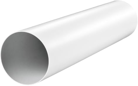 Tubo rotondo in PVC per condotta di ventilazione, diametro 100mm/150mm, lunghezza 0,5m/1,5m, tubo di aspirazione e scarico, condotta di ventilazione, in ABS e plastica PVC, bianco, rotondo, canale di