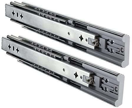 SWAYVES 1 Paar Schubladenführungen Mit Vollauszug Und Absenkautomatik, Robusten Schubladenführungen Mit Kugellager Und Abnehmbarer Schubladenschiene/1 Paire/700Mm
