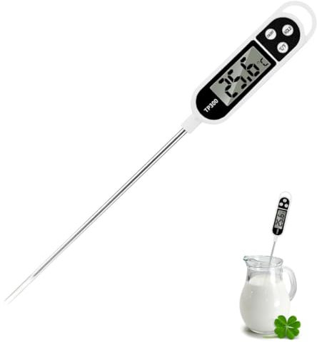 Stainless Steel Digital Food Thermometer - Meat Thermometer With A Probe Perfect Tool For Accurately Measuring Cooking Temperatures, Meat Thermometer LCD Screen, Perfect for Kitchen Cooking, BBQ etc.