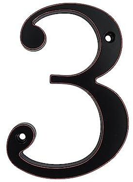 Crepundia Straßenname Personalisiert, 101 mm Schwarze Hausnummer, Türschild, große Außenadresse, Briefkastennummern, Moderne Haus- und Wohnungsschilder, Metall-Zink-Legierung(3)