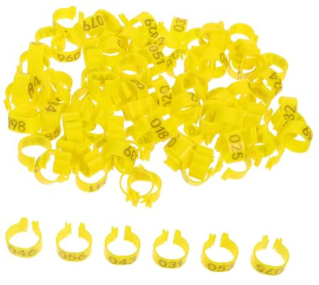 CORHAD 100stücke Taubenfußring Brieftaubenfußring Taubenbeinringe Vogelbeinringe Taubenbeinringe Kleine Vogelringe Taubenidentifikationsringe Nummeriertes Vogelbeinband