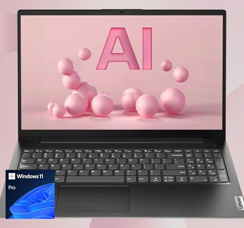 Lenovo Notebook aziendale V15 con tecnologia AI • Predisposto per il copilot • 8 GB di RAM • SSD PCIe da 256 GB • Display 15.6 FHD con luce blu bassa • Processore Intel • HDMI • Batteria a lunga