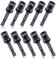LEONTOOL 1/2 Impact Adapter Square Socket Bit, 10PCS 1/4 Hex to 1/2 Drive Drill Socket Adapter, Impact Socket Adapter Set for Impact Driver, Extension Socket Driver Bits for Automotive DIY, Black