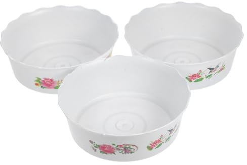 CIMAXIC Lot De 3 Pots De Fleurs Hydroponiques Décoratifs pour Nénuphars Bol À Poissons Jardinière Pot De Fleurs De Jardin Bol De Plantes Hydroponiques Jardinière De Jonquilles Pot