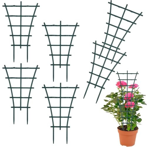 6 Pezzi Griglia a Onda per Piante Rampicanti - Supporto Riusabile per Piante in Vaso, Orto e Interni - Tutore Decorativo per Piante da Giardino, Verdura e Viti - Struttura di Sostegno per Piante