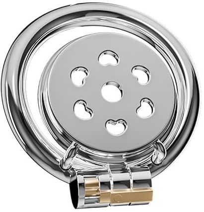 Cage à pénis avec conception de trous d'aération en forme de cœur, Cage Chastity plate Jouets sexuels pour hommes en couple, Léger et durable, Ceinture de chasteté SM Bondage pour hommes (45mm)