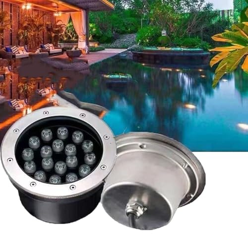 QICBYING Luces LED Subacuáticas Para Estanques - Luz LED Sumergible Para Fuentes, Iluminación Subacuática Para Piscinas De 12V, Foco Empotrable Para Paisajismo Al Agua IP68(Green,3W(12v))