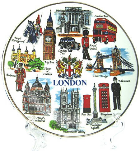 Decorative Plates Fine Porcelain with London Popular Scenes and Icons - London Collectable Souvenir
