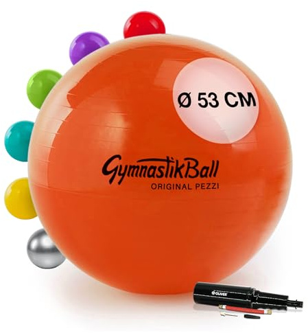 PEZZI Original Pezziball Standard 53 cm m. Pumpe orange Sitzball