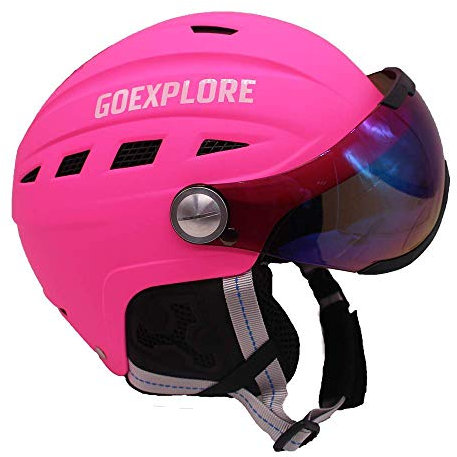 Heemtle Casque de Skate de Snowboard Ski Snow pour Enfants, Hommes et Femmes avec Lunettes polarisées photochromiques Amovibles (S/M/L/XL, 4 Tailles et 4 Couleurs en Option)