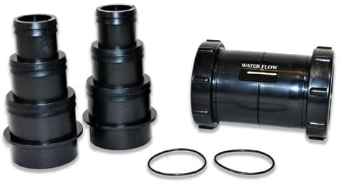 eco-filtration 50mm Inline Non-Return Valve (Large) – Includes 2 x 50mm Solvent Weld Hosetails – Step Sizes-30,40,32,50mm ID Flexible Hose – Ideal for Pump and Water System Control