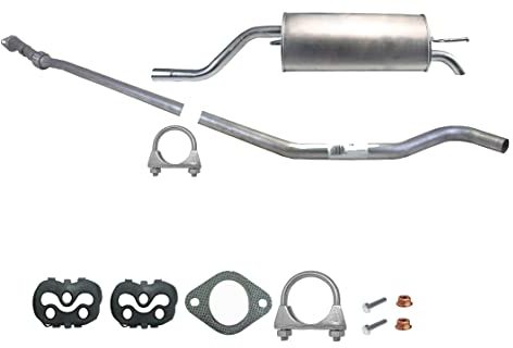 Ferroz Export Ersatz für Auspuff Fiat Grande Punto 1,4 2005-2019 Endschalldämpfer + Rohr + Montagesatz