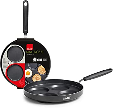 IBILI - Crepiera 4 minicrepes indubasic, 26 cms, Aluminio, Antiadherente.