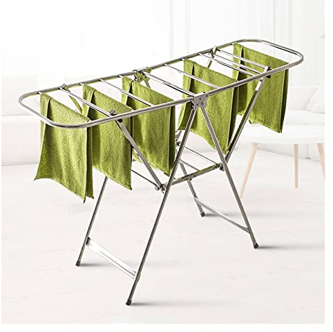luckxuan Wäscheständer/Wäschetrockner Edelstahl -Flugprofil -Trocknungsregal, Faltbarer Hebeboden -Trocknungsregal, Innen- und Außengebrauch Clothes Drying Rack