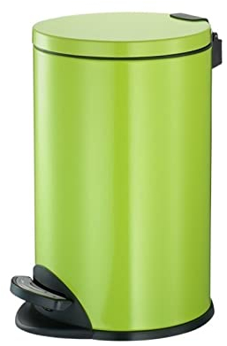 Pattumiera per interni 8L/12L Semplice pattumiera domestica con coperchio per cucina, soggiorno, bagno, pattumiera a pedale (Bianco 12L)