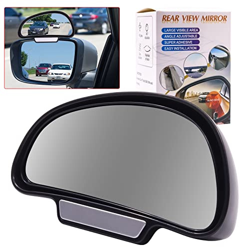 Espejo retrovisor de ángulo muerto, espejo retrovisor de conducción acompañada gran angular lateral auxiliar ajustable para coche camión, universal. (Izquierda)