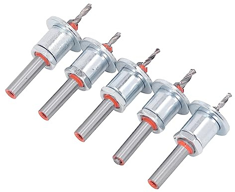 Countersink Drill Bit Set, 5Pcs Wood Drill Bit Set, Countersink Drill Bit Set Adjustable Replacement Combo with Case for Wood Metal Power Tool