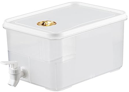 KLKNE Carafe à eau froide pour réfrigérateur - Seau à eau froide avec robinet - Seau à eau froide - Bouteille de limonade - Distributeur d'eau de boisson