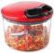Tritatutto per alimenti, tritatutto a mano, tritatutto a mano, tritacarne a mano per Oinon, aglio, noci, 800 ml, rosso.