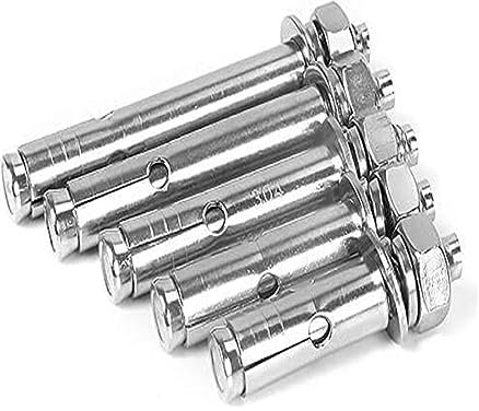 Ankerbolzen, Dehnhülsen-Ankerschraubenbolzen, äußerer Dehnschraubenbolzen, Betonankerbolzen-Erweiterungen, Edelstahl 304, M6, M8, M10, M12 (4 Stück) (Abmessungen: M10 x 100), 120) (Größe: M12 x 80) (G