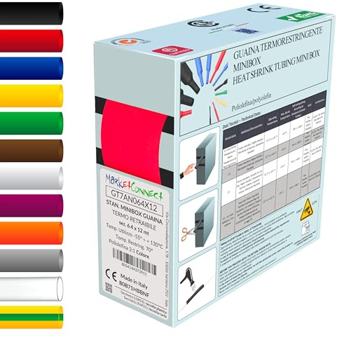 MarketConnect® Guaina Termorestringente Ø 12,7 mm, L 4mt • ROSSO • MINIBOX 2:1 SMALL