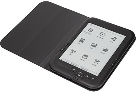 E Reader, 6in 800x600 HD E Reader, Ink Screen Protect Eyes Ebook Readers with Protective Case, Support FM, Music Playback, Electronic Pocketbook Device (16GB)