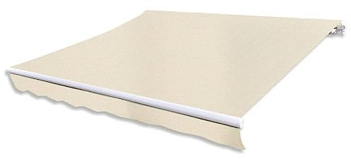 Store à bras articulé motorisé 400 cm blanc crème 275556