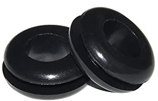 Cable Grommet,Round Cable Grommets Synthetic Rubber Plug Hole Plug Wire Cable Protector, Black, 20PCS, 5 mm (3/16) ID 8 mm (5/16) Drill Hole(Size:10mm ID 14mm Drill Hole)(4mm ID 7mm Drill Hole)