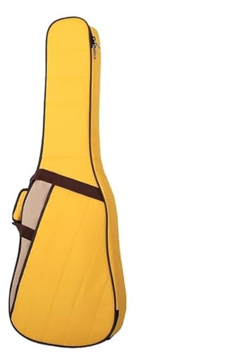 ZWCSHUU Gitarrentasche Oxford 40 Zoll 41 Zoll Wasserdichter Rucksack Gitarrentasche Akustikschaumstoff Gepolsterter Gitarrenkoffer Gitarren-Gigbag(Yellow)