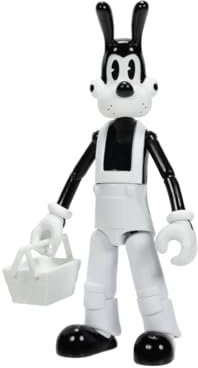 Bendy & The Ink Machine | Figurine Articulée Boris avec Accessoires | 12,7 cm | Inclus Panier de Course et Projecteur Cartoon | Licence Officielle | Jouet à Collectionner | Idée Cadeau Ados 14 Ans +
