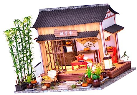 BESTonZON 1ensemble Modèle De Maison Chinoise Kit Assemblage Éducatif pour Développeur De Compétences Manuelles pour Décoration De Jardin Matériaux Sûrs Et Fiables