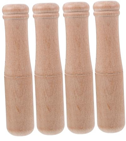 Ipetboom 1 Satz Mahlstößel Aus Massivem Holz Gadget Babynahrungsmaschine Werkzeug Essen Walnussknacker Rotierende Reibe Spiralschneider Für Gemüse Knoblauchrolle Khaki Buche 4 Stück