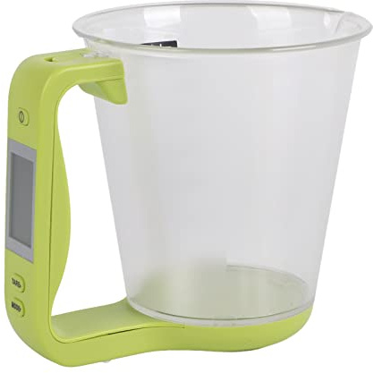 Bilancia da cucina digitale, bilancia da cucina digitale e misurino, 1 pezzo Bilancia da cucina elettronica digitale con misurino Bilancia per uso domestico con display LCD (Verde)