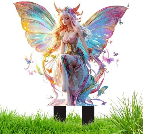 Bouette de jardin, figures de fées décoratives, miniatures | Décorations de pâturage miniatures en acrylique, facile à installer, décoration de jardin lâche, sculptures de jardin, statues pour pelouse