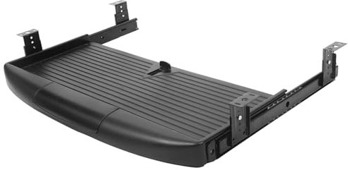HOMSFOU Keyboard Tray Under Desk Full Extension Drawer Slides Slide Platform for Desk Organizers Keyboard Stand for Office Use