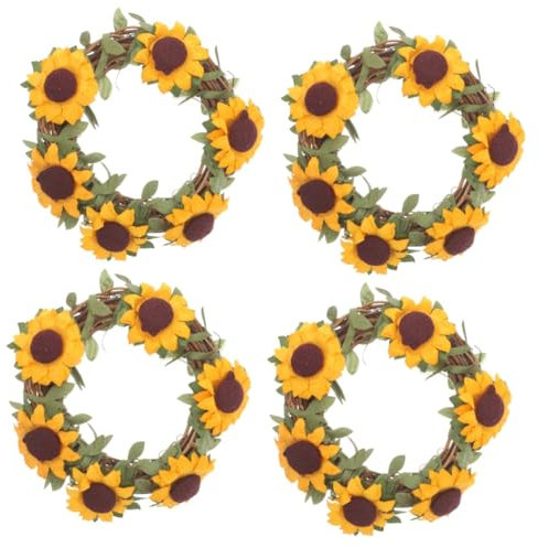 ARTIBETTER 4stücke Sonnenblumen Hochwertigen Materialien Dekorative Und Türhängedekoration Für Einladende Für Zuhause Und Feierlichkeiten Naturgetreu Und Langlebig